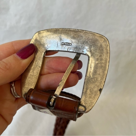 Vintage Brighton 1994 Brown Leather Rope Belt main image 8